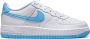 Nike Kinderschoenen Air Force 1 White White Aquarius Blue- White White Aquarius Blue - Thumbnail 5