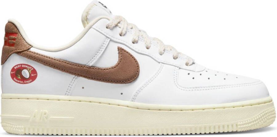 Nike Air Force 1 Low White Coconut Sneakers Dames DOOS ZONDER DEKSEL
