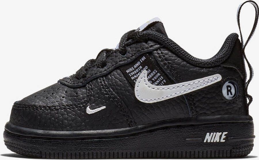 Nike Force 1 LV8 Utility Schoen voor baby's peuters Black Black Tour Yellow White
