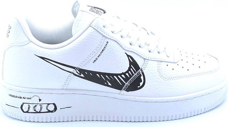 Nike Air Force 1 LV8 Utility 'Sketch' Sneakers Heren White Black Heren