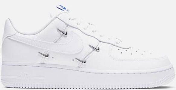 `Nike Air Force 1 LX White Metallic Swooshes Sneakers Unisex Wit