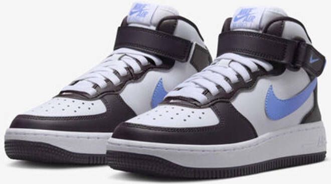 Nike Air Force 1 Mid Junior Burgundy Ash White Royal Pulse Kind Burgundy Ash White Royal Pulse