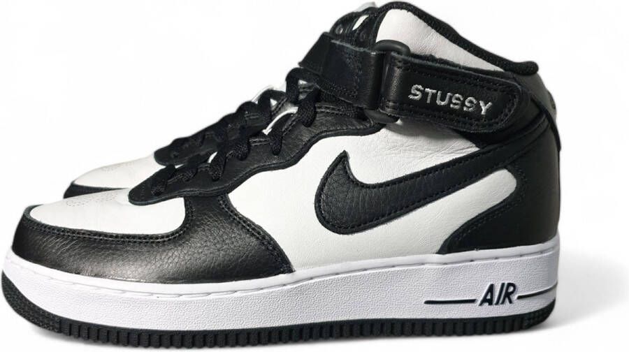 Nike Air Force 1 Mid Stüssy Light Bone Black DJ7840-002 Sneakers Dames