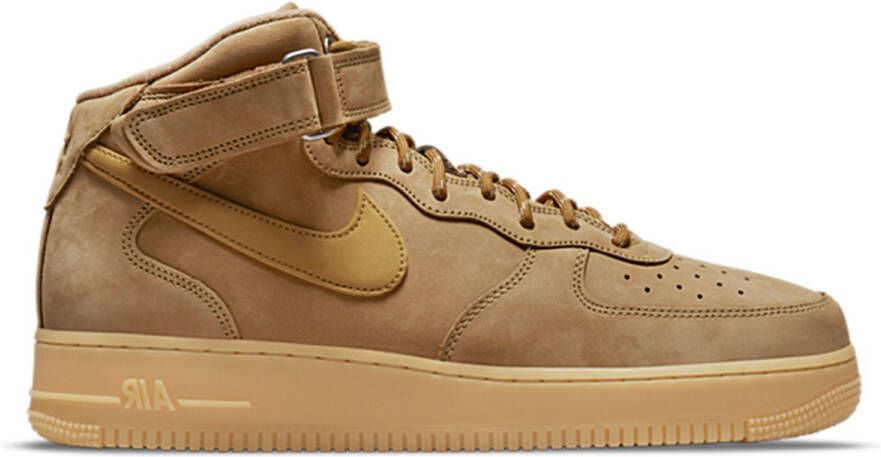 Nike Air Force 1 Mid '07 Basketball Schoenen flax wheat gum light brown black maat: 42.5 beschikbare maaten:41 42.5 43 44 45 46