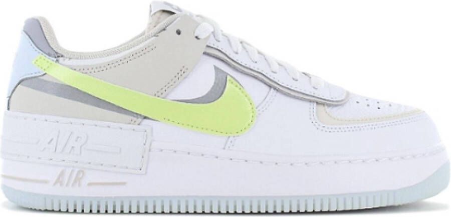 Nike Wmns Air Force 1 Shadow Basketball Schoenen white light lemon twist wolf grey maat: 40 beschikbare maaten:36.5 37.5 36 38.5 39 40 42