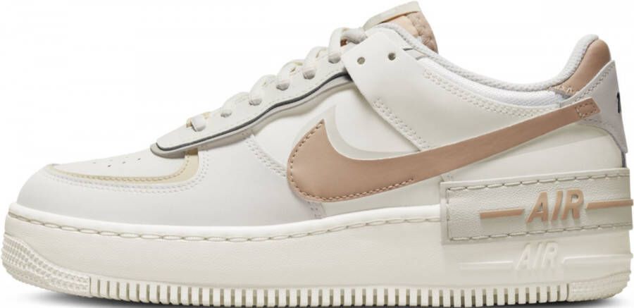 Nike Wmns Air Force 1 Shadow Basketball Schoenen sail hemp fossil light bone maat: 42 beschikbare maaten:36.5 37.5 42