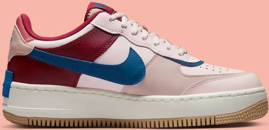 Nike Wmns Air Force 1 Shadow Basketball Schoenen light soft pink canyon rust fossil stone maat: 38 beschikbare maaten:38
