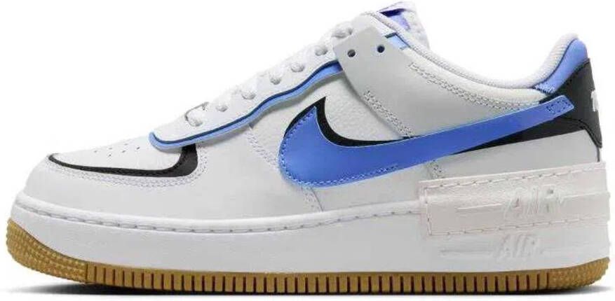 Nike Air Force 1 Shadow Wit Blauw Zwart Sneakers Dames Doos Zonder Deksel