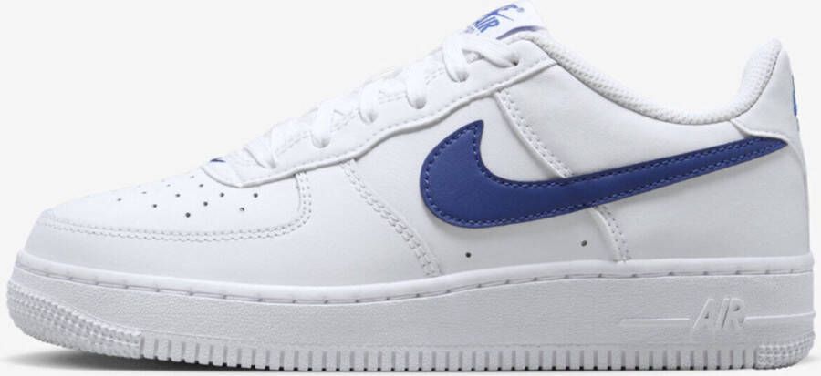Nike Lage Sneakers Air Force 1 Leather White Hyper Royal