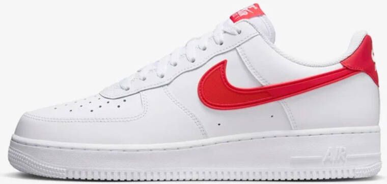 Nike Air Force 1 Low '07 Wit Rood “Swoosh Armor” Sneakers Dames Doos Zonder Deksel