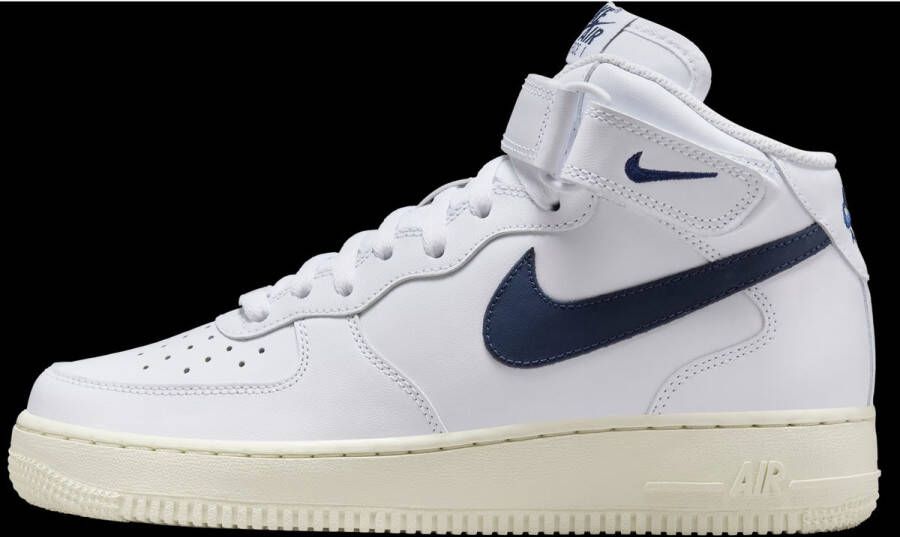Nike Air Force 1'07 Mid Dames Sneakers Wit Leer