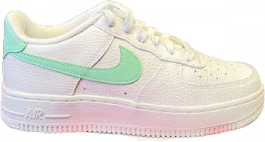 Nike Air Force 1 Low GS Sneakers Dames White Mint - Foto 3