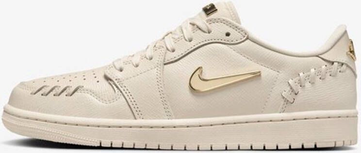 Nike Air Jordan 1 Low 'Method Of Making' Legend Light Brown Gold Sneakers Dames Doos Zonder Deksel