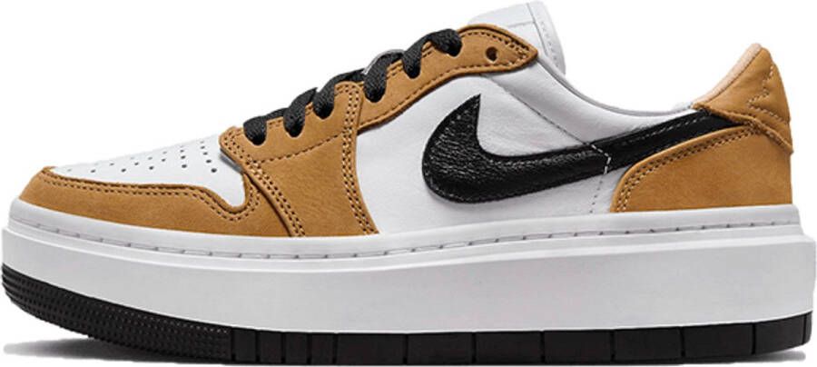 Nike Air Jordan 1 Elevate Low Dames Sneaker Limited Edition Wit Bruin Zwart Doos Zonder Deksel