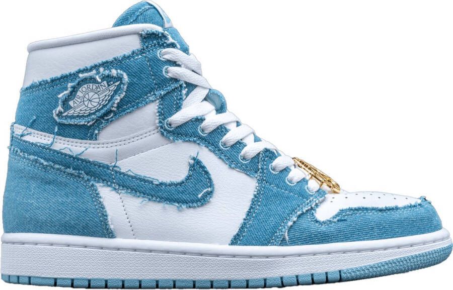 Jordan Nike Wmns Air 1 Retro Hi Og White Boarder Blue Metallic Gold Schoenmaat 40 1 2 Sneakers DM9036 104