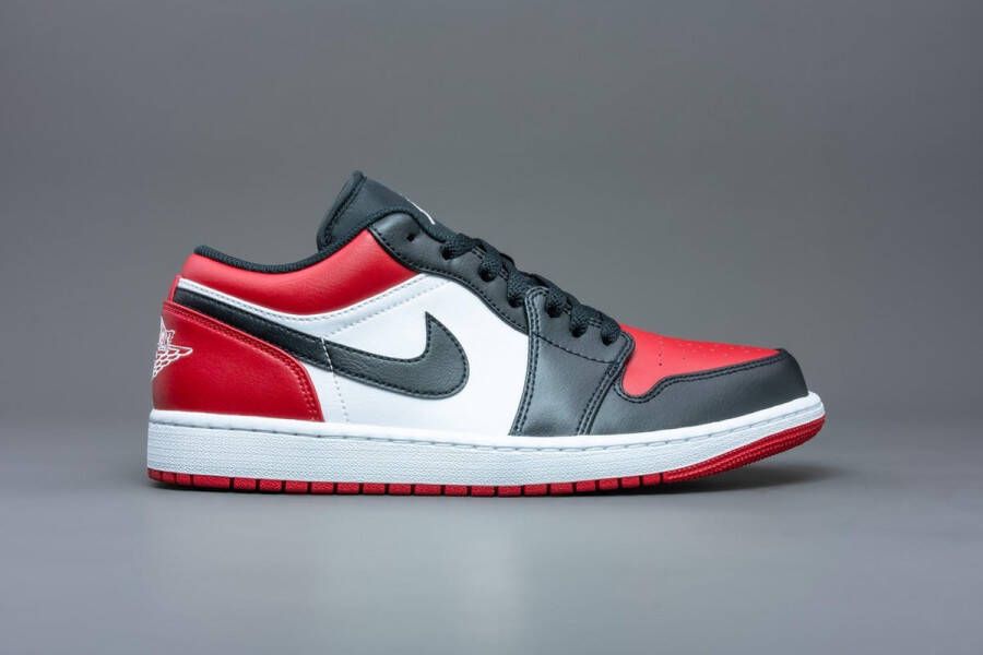 Nike Air Jordan 1 Low Bred Toe 553558-612 BRED Zwart Rood Schoenen