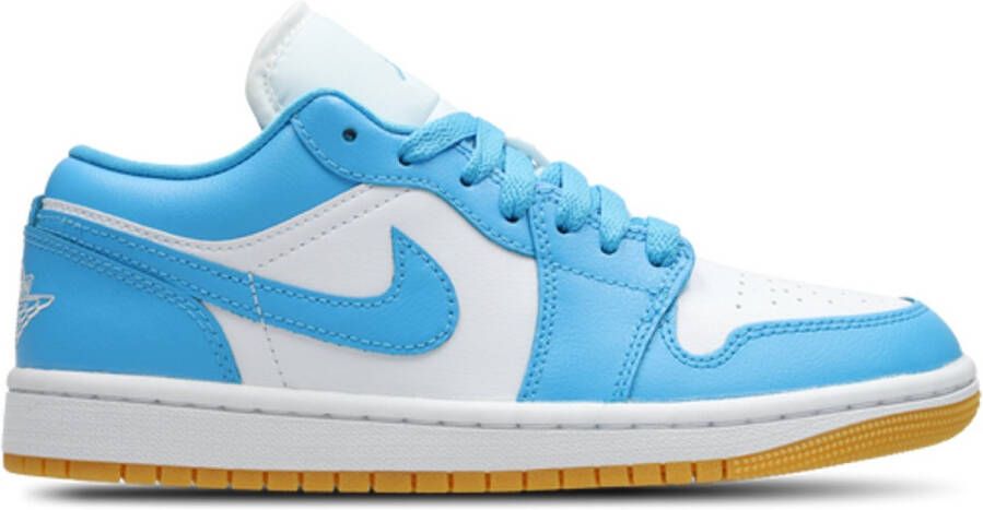 Nike Air Jordan 1 Low Dark Powder Blue Sneaker Unisex Wit Blauw