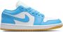 Nike Air Jordan 1 Low Dark Powder Blue Sneaker Unisex Wit Blauw - Thumbnail 1