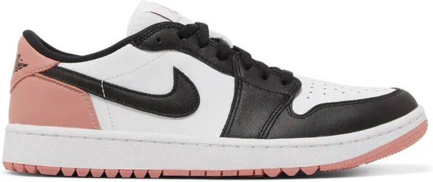 Nike Air Jordan 1 Low Golf Heren Sneaker Wit Zwart Roze