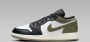 Jordan Air 1 Low Junior Black Medium Olive White Black Medium Olive White - Thumbnail 5