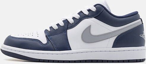 Jordan Air 1 Low White Midnight Navy Wolf Grey- Heren White Midnight Navy Wolf Grey