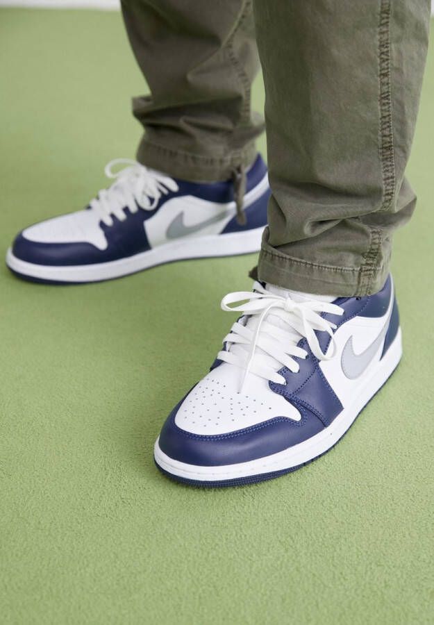 Nike Air Jordan 1 Low Heren Sneakers Wit Grijs Blauw