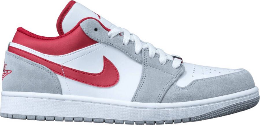 Air Jordan 1 Low Light Smoke Grey Gym Red SE D grijs wit rood sneakers laag zomersneakers