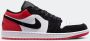 Nike Air Jordan 1 Low SE Rood Wit Zwart Black Toe Sneakers Doos Zonder Deksel - Thumbnail 3