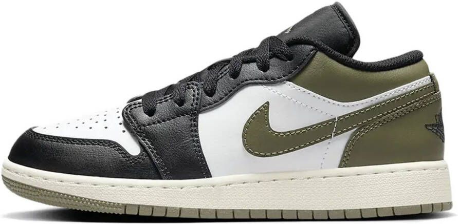 Jordan Air 1 Low Black Medium Olive White- Heren Black Medium Olive White