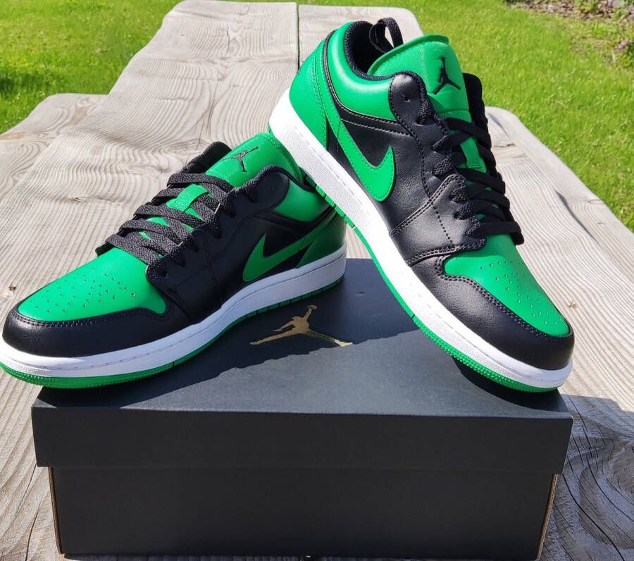 Nike air jordan 1 low zwart groen heren