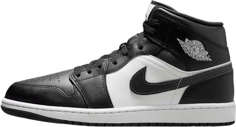 Nike Air Jordan 1 Mid Black Off Noir Wit Sneakers Heren Doos Zonder Deksel