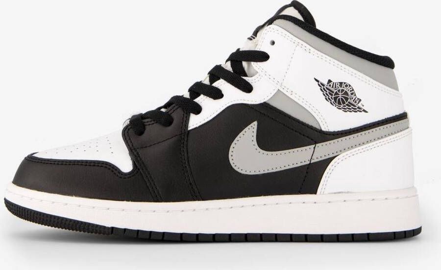 Nike Air Jordan 1 Mid Black White-LT Smoke Grey