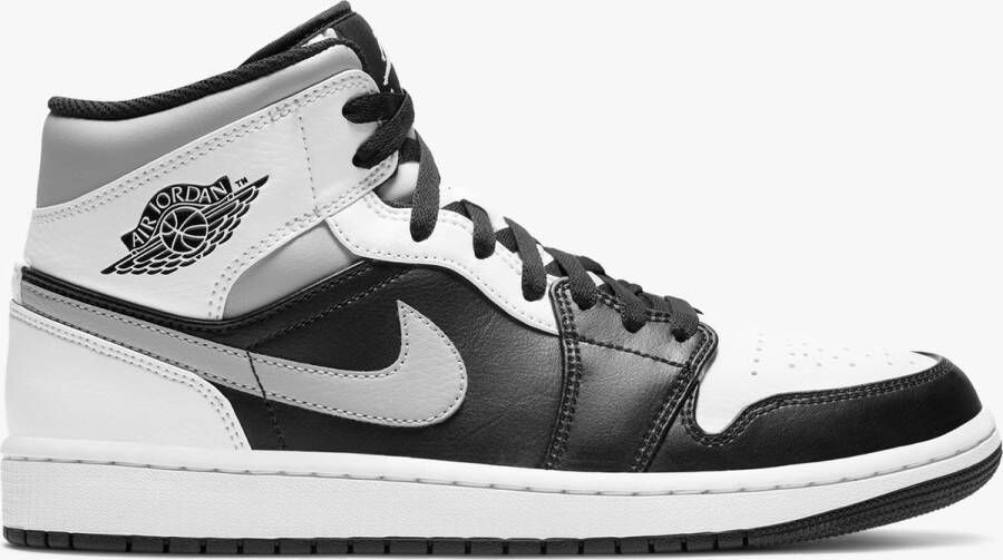 Nike Air Jordan 1 Mid Black White-LT Smoke Grey