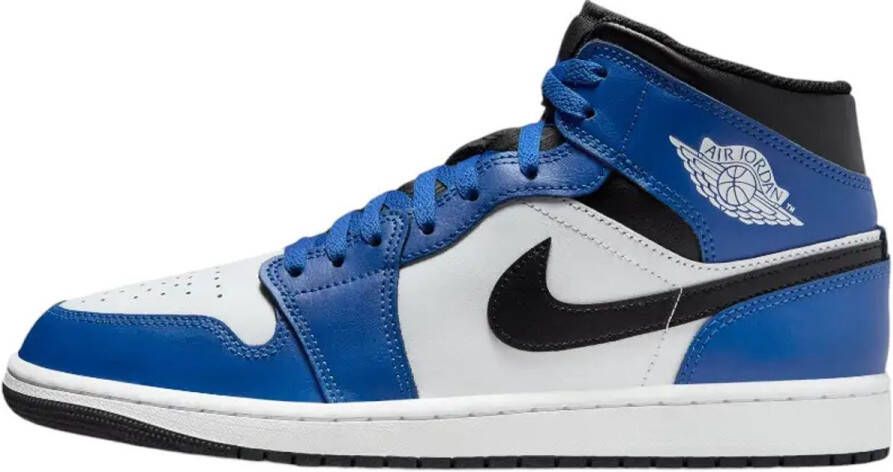 Nike Air Jordan 1 Mid Heren Sneaker Blauw Wit Zwart LET OP! Doos Zonder Deksel