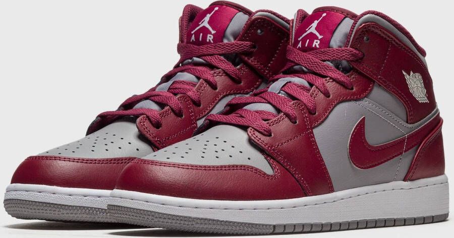 Nike Air Jordan 1 Mid Sneakers Cherrywood Red White Unisex