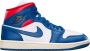 Jordan Wmns Air 1 Mid Basketball Schoenen white french blue gym red sail maat: 39 beschikbare maaten:39 - Thumbnail 1