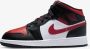Jordan Air 1 Mid(Gs ) Black Fire Red White Schoenmaat 36+ Shoes grade school 554725 079 - Thumbnail 1