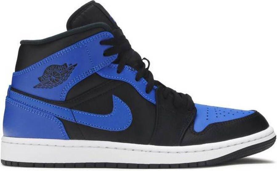 Nike Air Jordan 1 Mid (GS) Black Hyper Royal-White - Foto 1