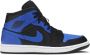 Nike Air Jordan 1 Mid (GS) Black Hyper Royal-White - Thumbnail 1