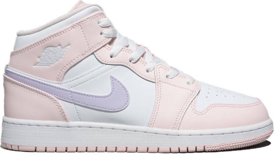 Nike Kinderschoenen Air Jordan 1 Mid Pink Wash White Violet Frost Pink Wash White Violet Frost