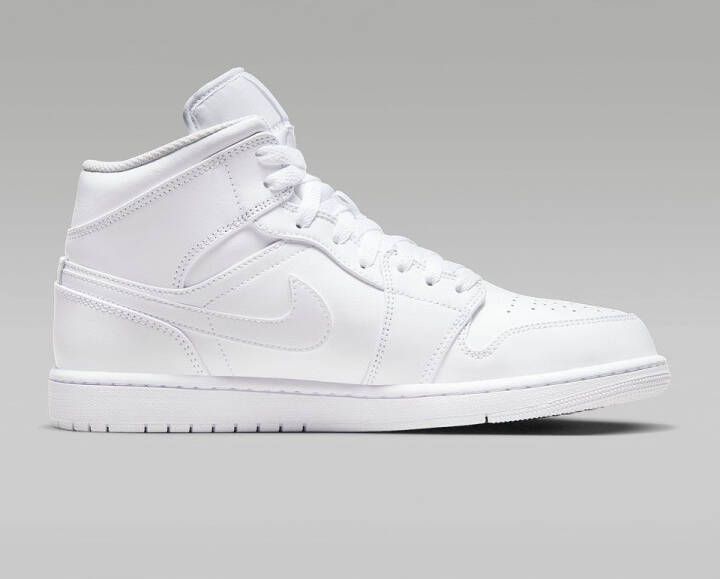 Nike Air Jordan 1 Mid Heren Sneaker Wit Doos zonder deksel