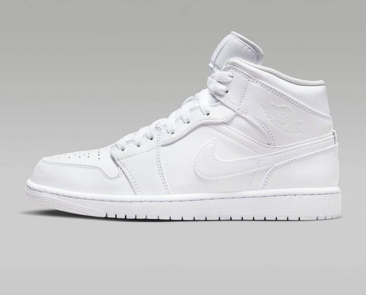 Jordan Air 1 Mid Basketball Schoenen white white white maat: 47.5 beschikbare maaten:41 42.5 43 44.5 45 46 47.5 45.5 - Foto 13