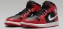 Nike Air Jordan 1 Mid Heren Sneakers “ Rood Zwart Wit Doos zonder deksel - Thumbnail 4