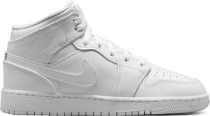 Nike Air Jordan 1 Mid (GS) Triple White 554725
