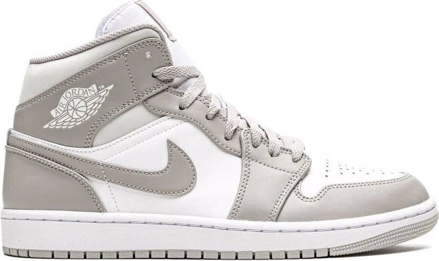 Nike Air Jordan 1 Mid Linen College Grey Light Bone-White 554724-082 Schoenen Sneakers