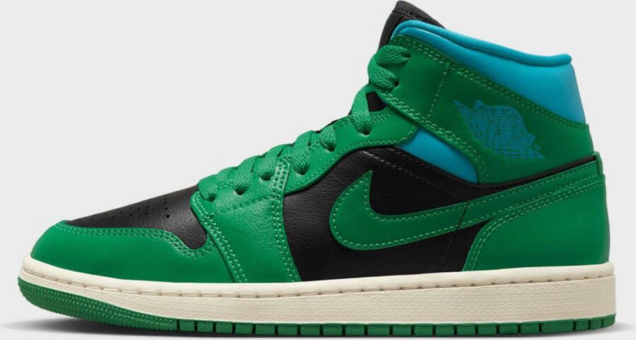 Nike Air Jordan 1 Mid Lucky Green Sneakers Unisex Groen Zwart Blauw