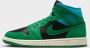 Nike Air Jordan 1 Mid Sneakers Unisex Zwart Aquatone Sail Lucky Green - Thumbnail 7