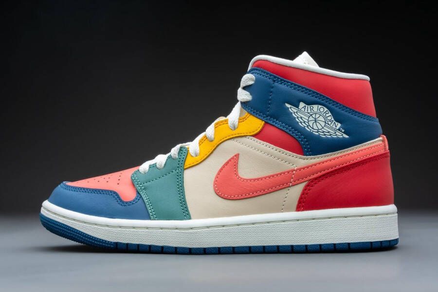 Jordan Wmns Air 1 Mid Se French Blue Magic Ember Fire Red Beach Schoenmaat 37 1 2 Sneakers DN3738 400 - Foto 4