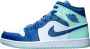 Jordan Air 1 Mid Mystic Navy Mint Foam White Schoenmaat 47 1 2 Sneakers 554724 413 - Thumbnail 4