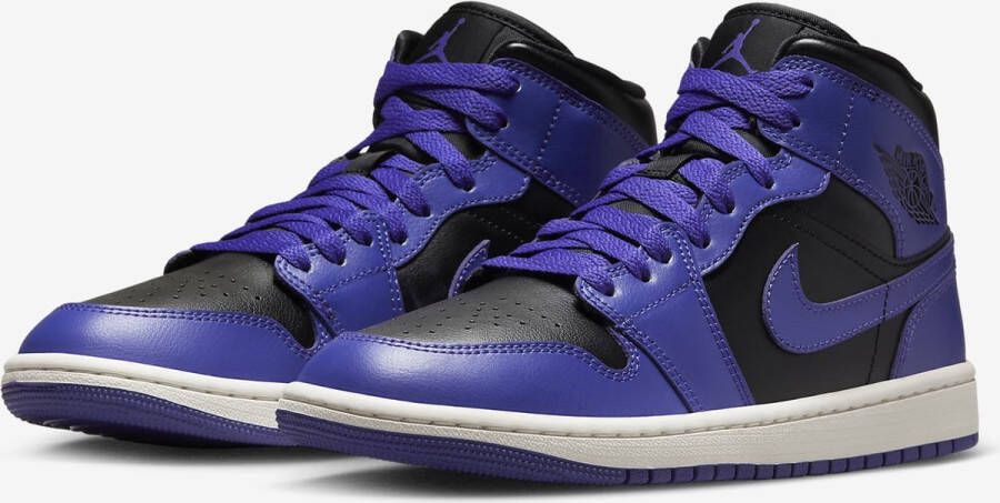 Nike Air Jordan 1 Mid Purple Black Sneakers Unisex